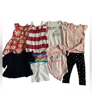 Bundle of summer girl clothes - size 12 month